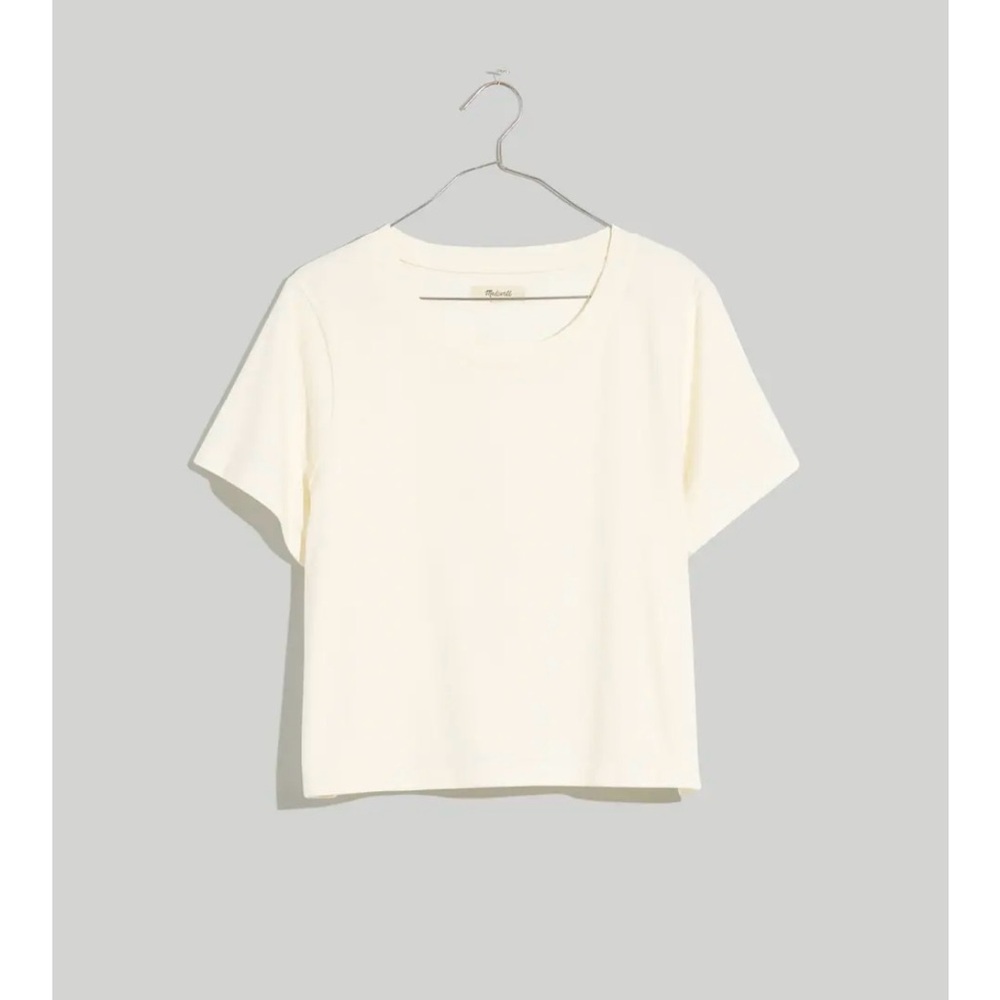 MADEWELL NWT Softfade cotton boxy-crop tee